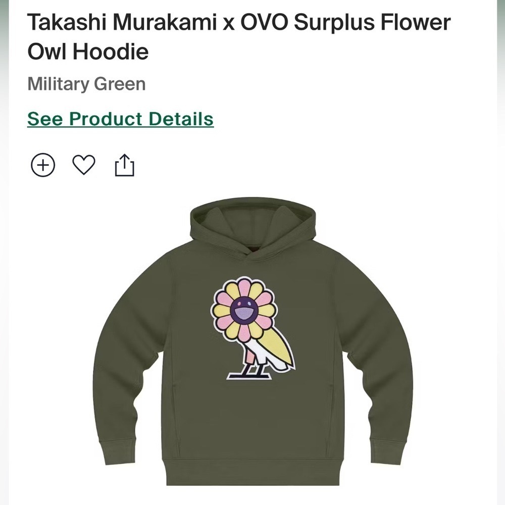Takashi Murakami X OVO Surplus Hoodie XS